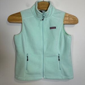 Vineyard Vines Mint Green Fleece‎ Vest Cozy Full Zip Sleeveless Jacket Medium